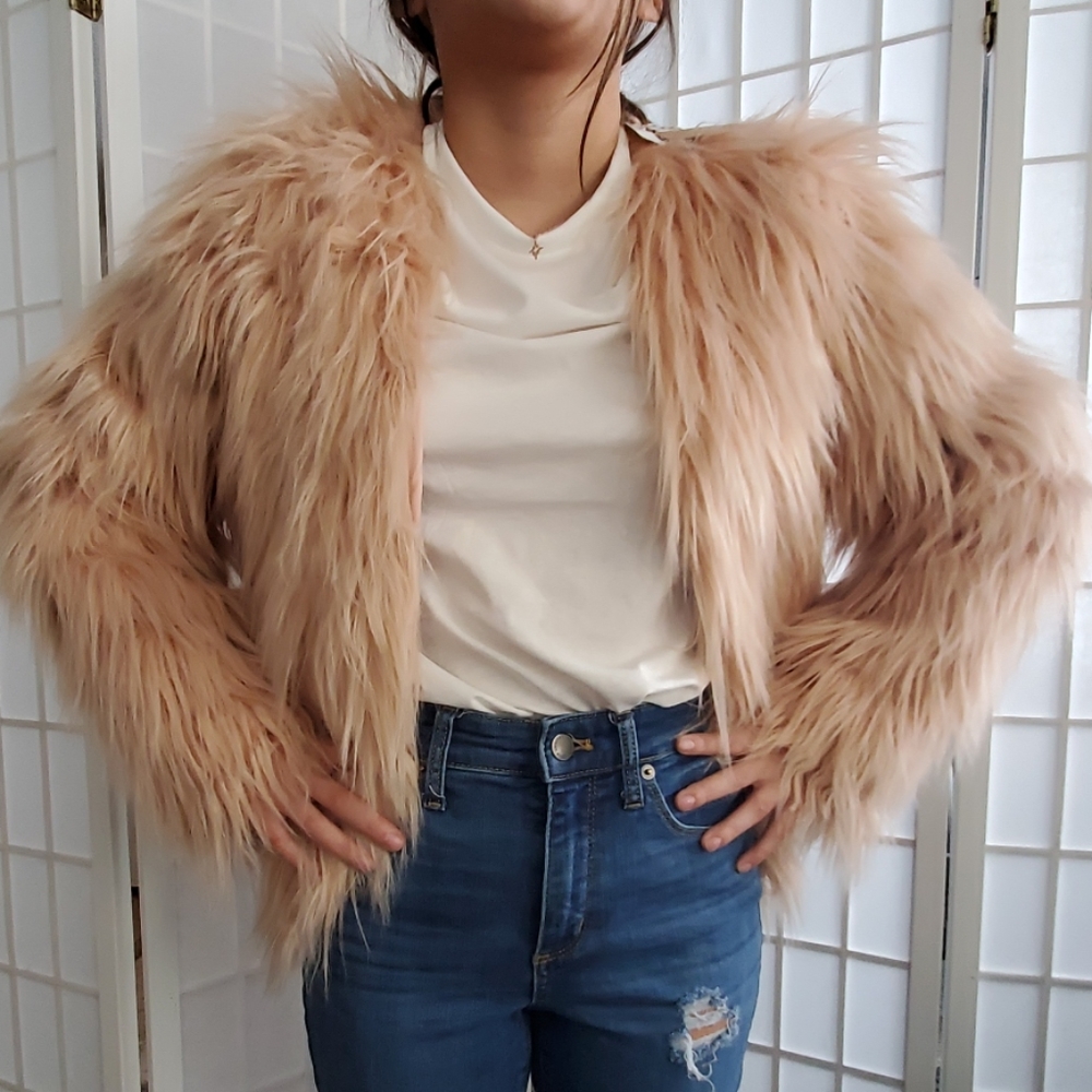Nwt faux fur jacket